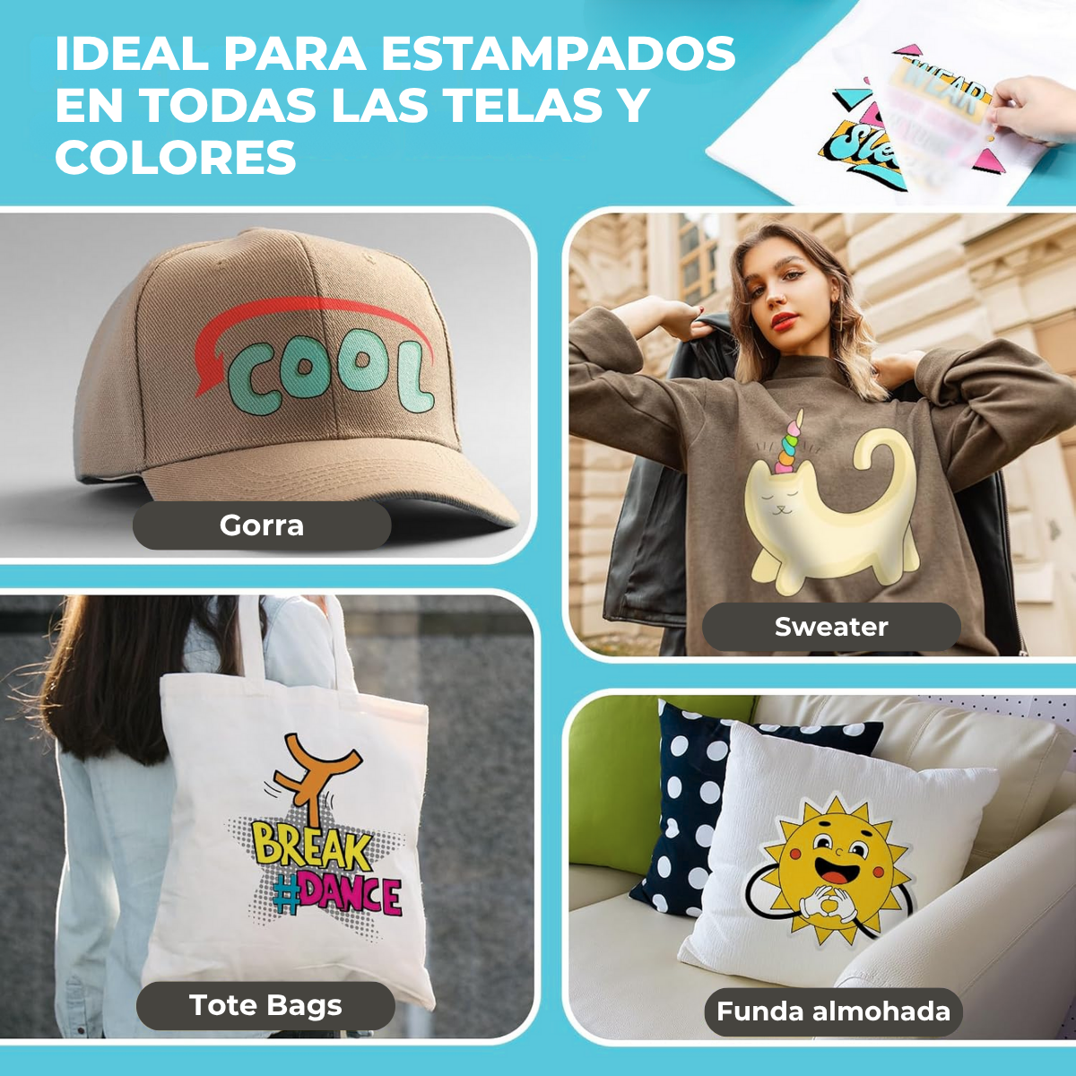 Tela Teflonada Sublimacion Sublimar Estampadora 30x38 - Imagen 10