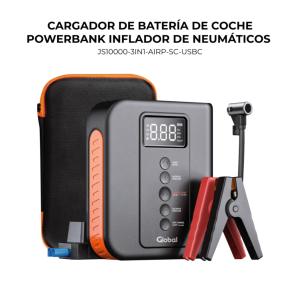 Cargador de bateria 3 en 1 con Inflador 150 PSI y Pinzas Smart EC5 - Imagen 2