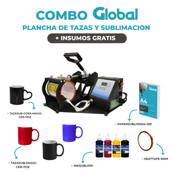 Plancha Estampadora De Tazas Incluye Kit De Regalo Para Sublimar - Imagen 2