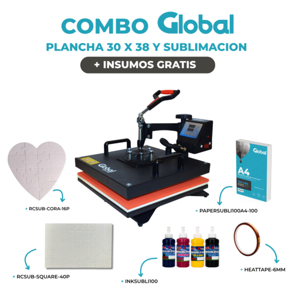 Plancha  Sublimadora 30x38 + Kit Para Estampar De Regalo - Imagen 2