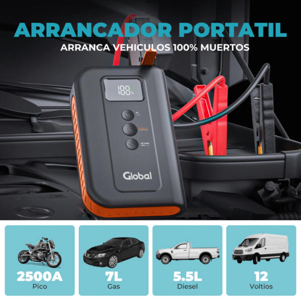 Cargador de Batería con pinzas smart EC5 12V 10000mAh - Imagen 2