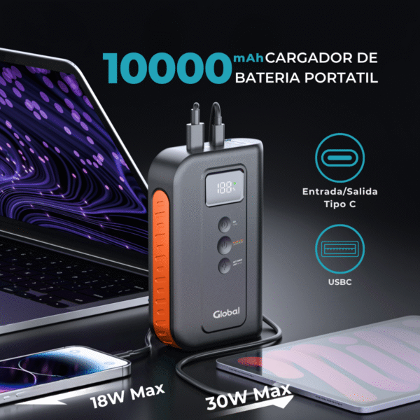 Cargador de Batería con pinzas smart EC5 12V 10000mAh - Imagen 3