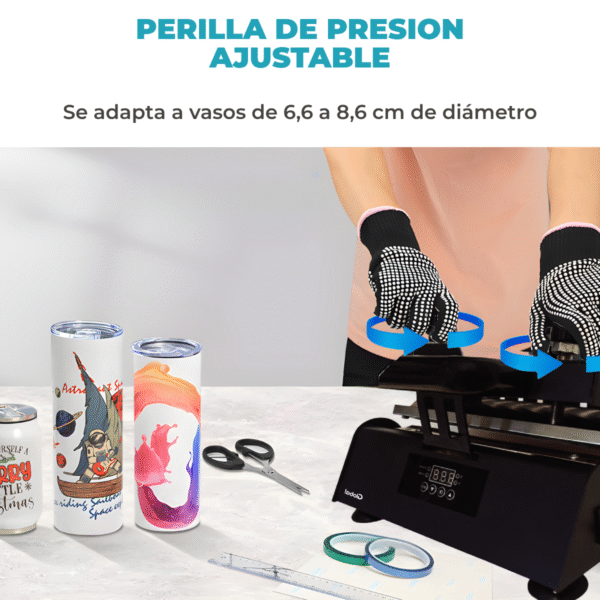 Plancha de Sublimación para Termos/Tazas + Kit para estampar de regalo - Imagen 4