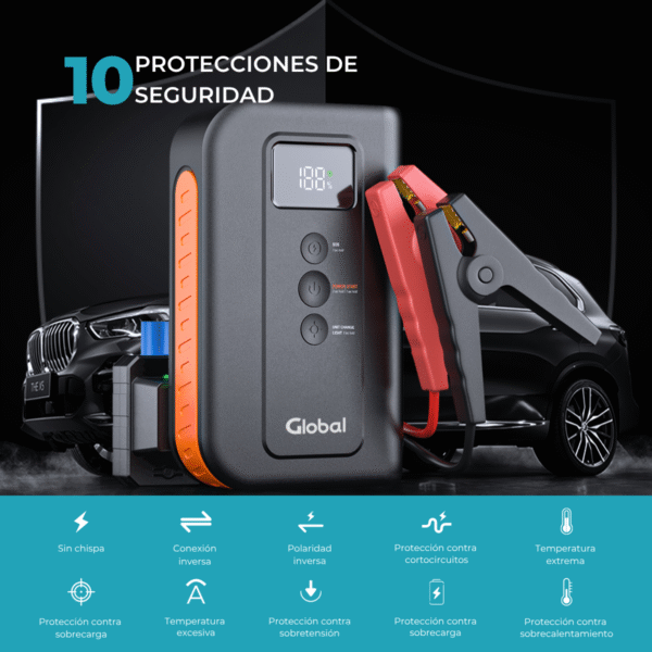 Cargador de Batería con pinzas smart EC5 12V 10000mAh - Imagen 4