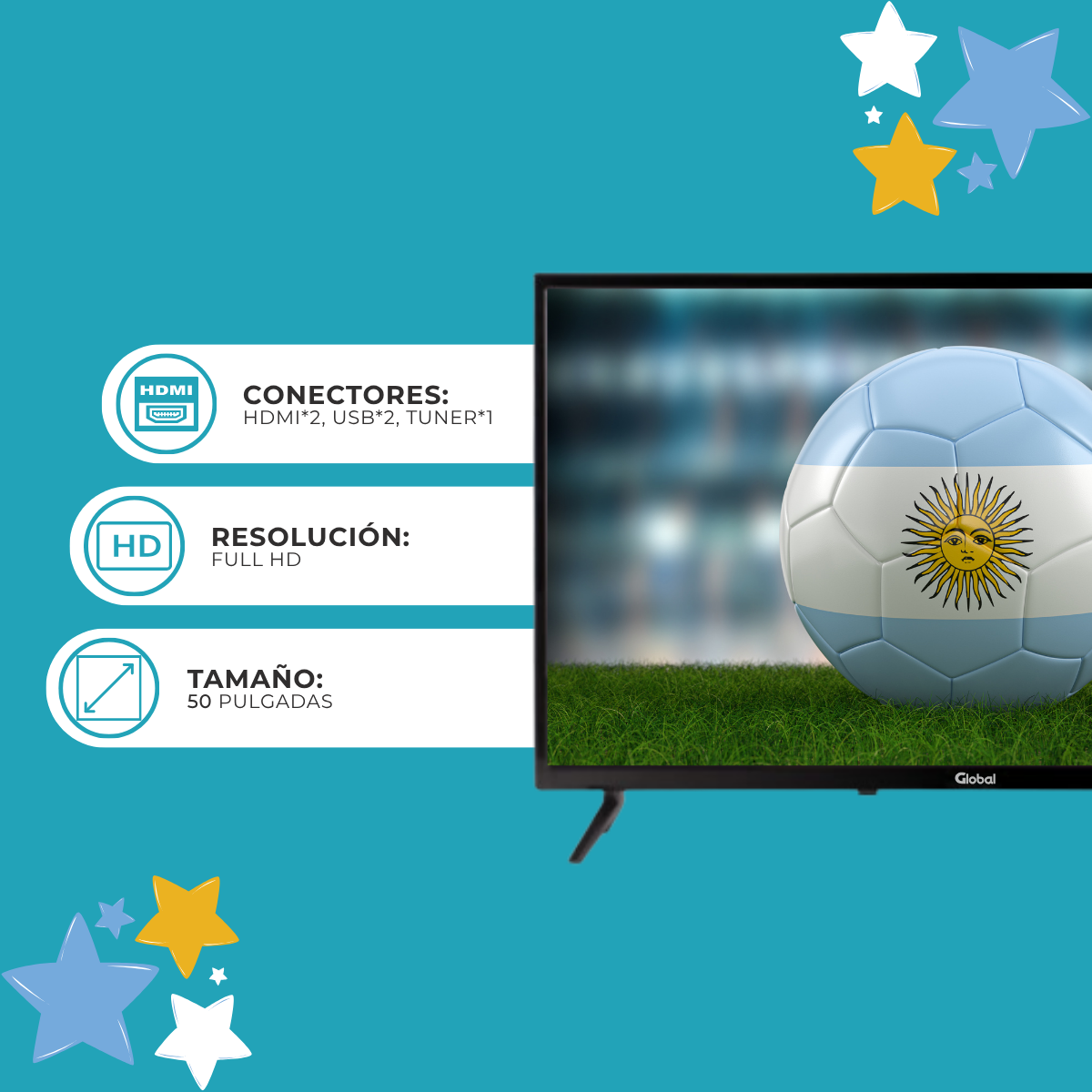 Televisor Smart tv LED 50" Full HD incluye Android 14 TV - Imagen 4