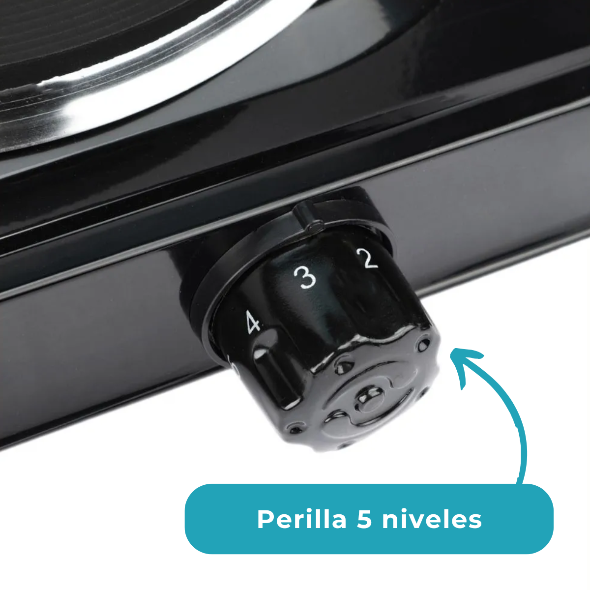 Anafe Eléctrico de Metal 2 Hornallas Potencia 1000+1000W - Imagen 4