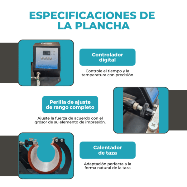 Plancha de Calor para Sublimación De Tazas 4 en 1 - Imagen 6