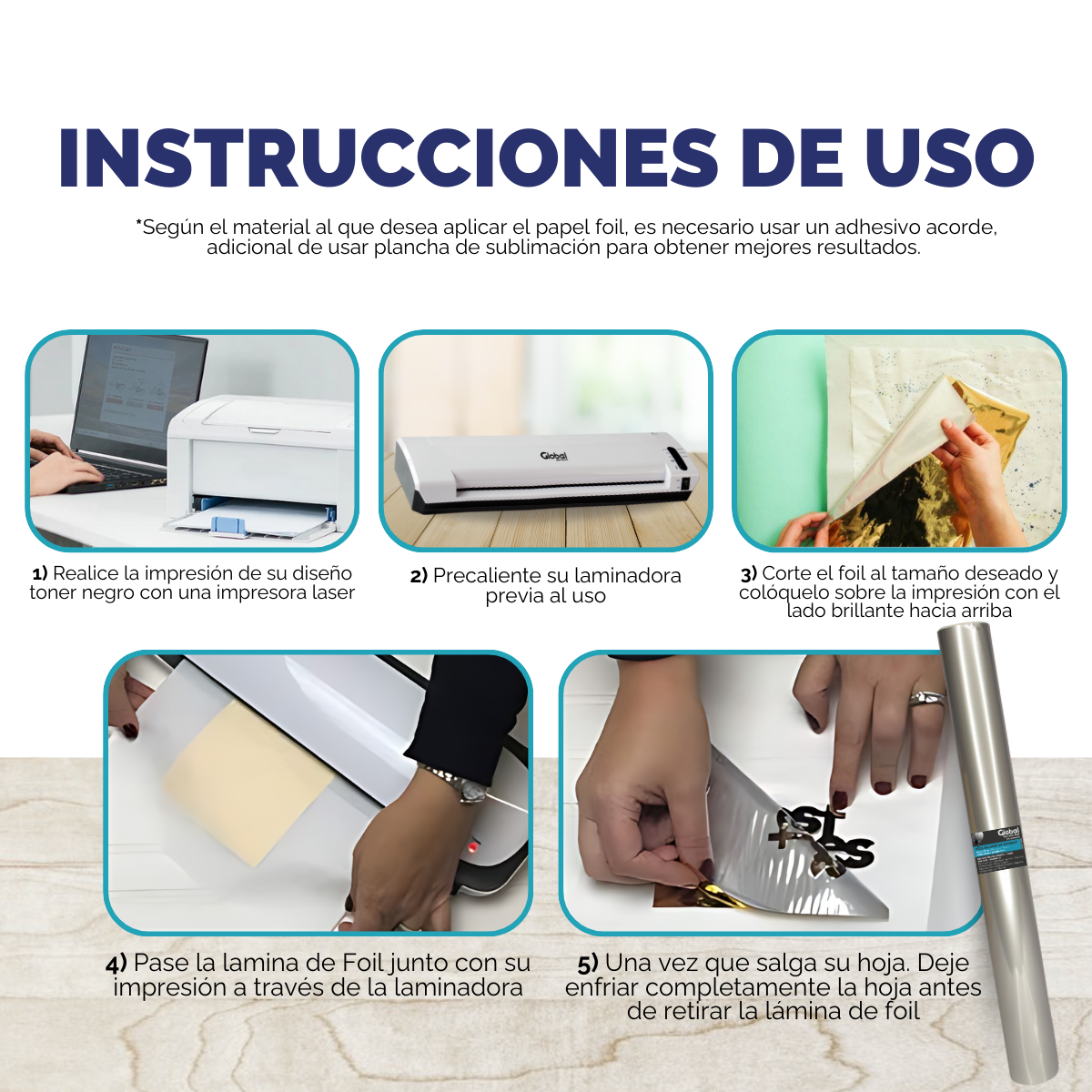 Foil Metalizado Mate 32cm X 6m - Imagen 8