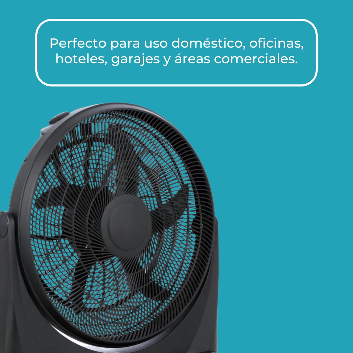 Ventilador de Piso 20" de 5 Aspas Plásticas - 3 Velocidades - 220V 50W - Imagen 9