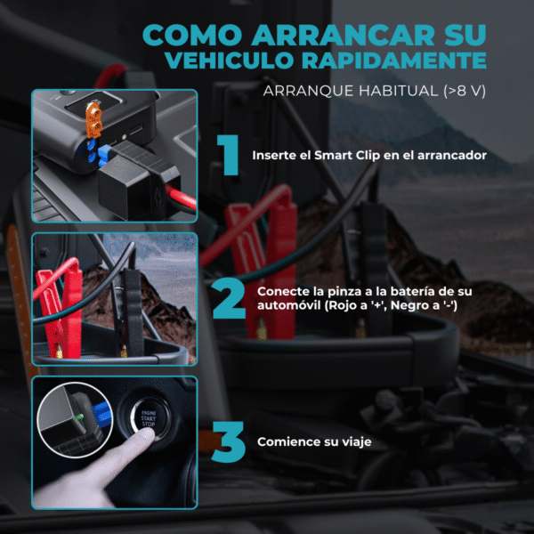 Cargador de Batería con pinzas smart EC5 12V 10000mAh - Imagen 9
