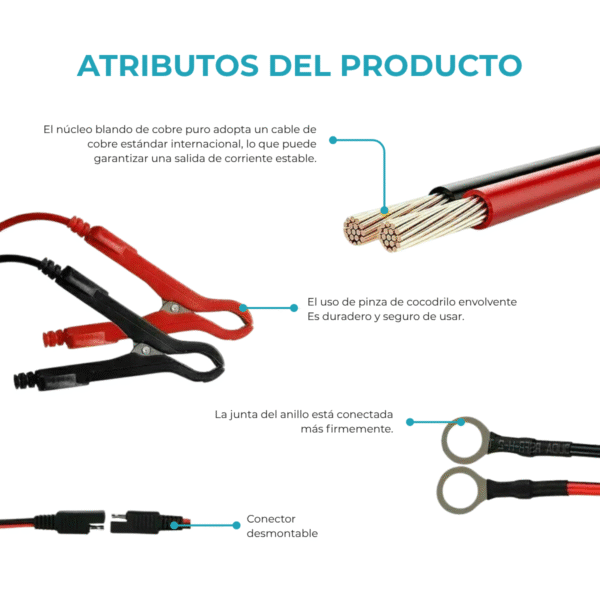 Cargador de Bateria con Pinzas Bateria 8000Mah - Imagen 8