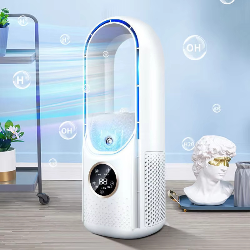 PREVENTA - Ventilador Sin Aspas con Luz Led 7 Colores USB - 6 Velocidades - Temporizador 6Hs - USB Tipo C 5V - Global Electronics (Caja x XX)