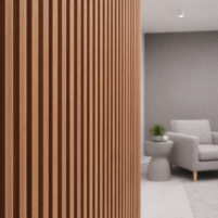 Revestimiento De Pared Wall Panel Wpc Simil Madera Nogal Claro Interior Caja x 18 Listones
