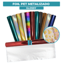 Foil Art Textil Holográfico Metalizado Glossy 32x6