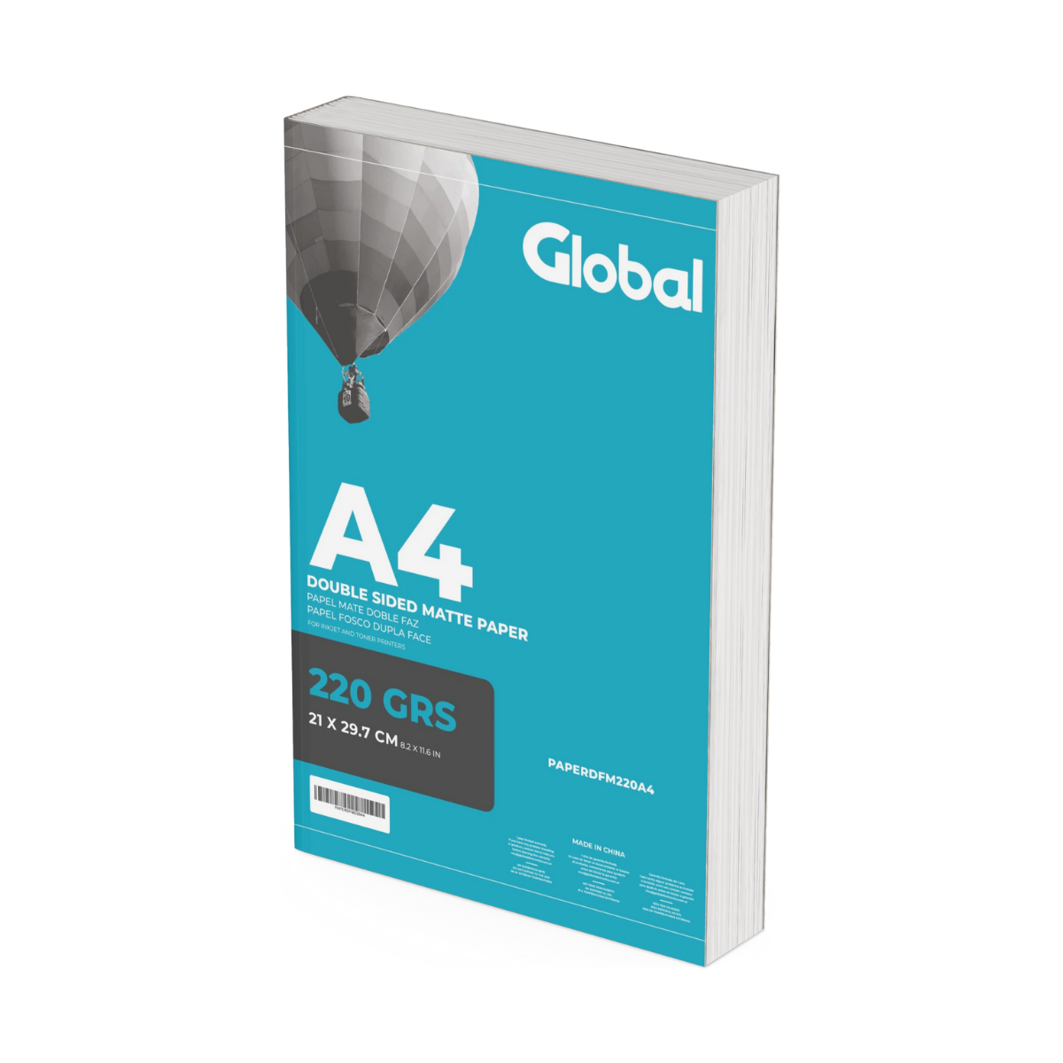 Papel Opalina Mate Doble Faz A4 de 220 Grs - Resma de 20 hojas