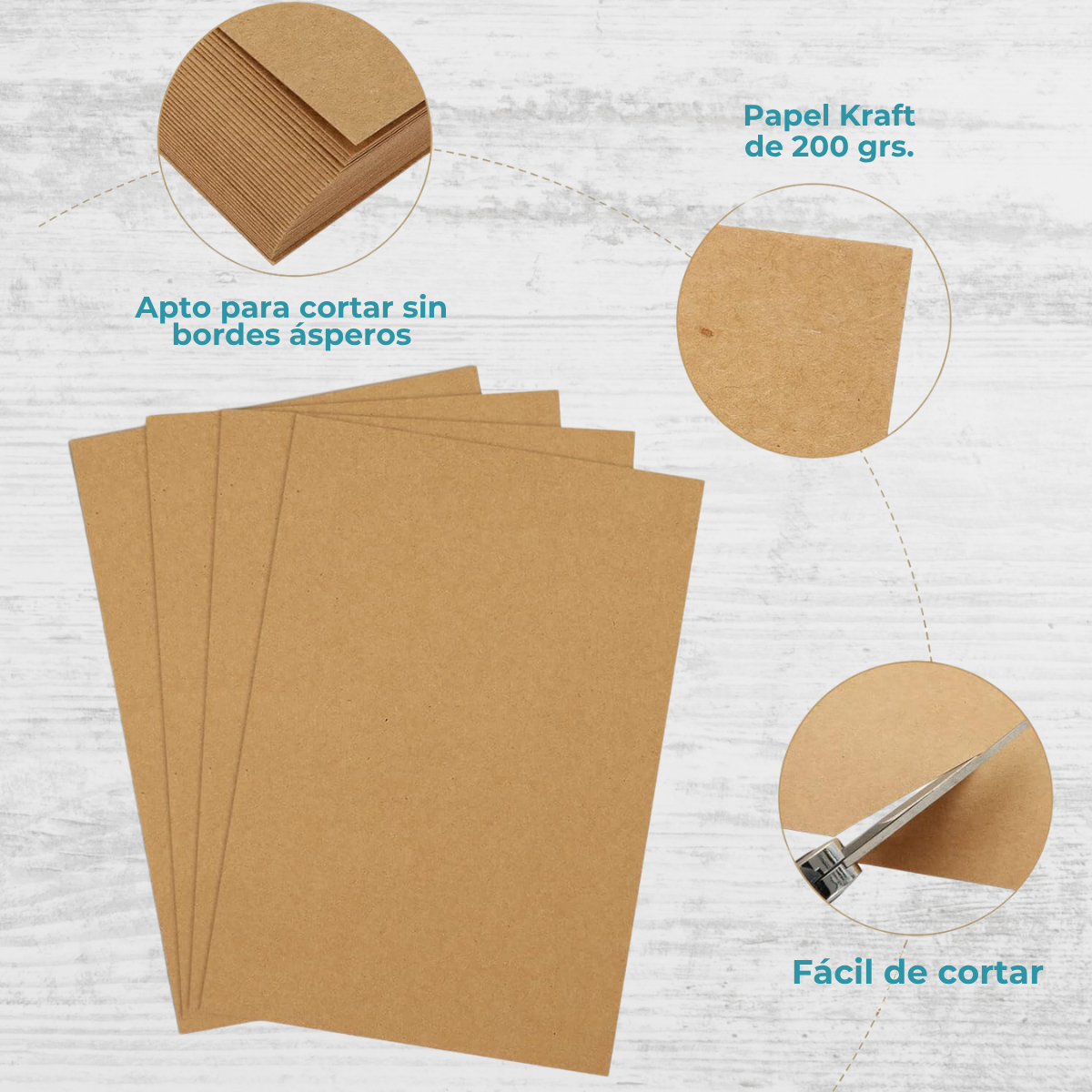 Papel Kraft A4 de 200 Grs - Resma de 20 hojas - Imagen 10