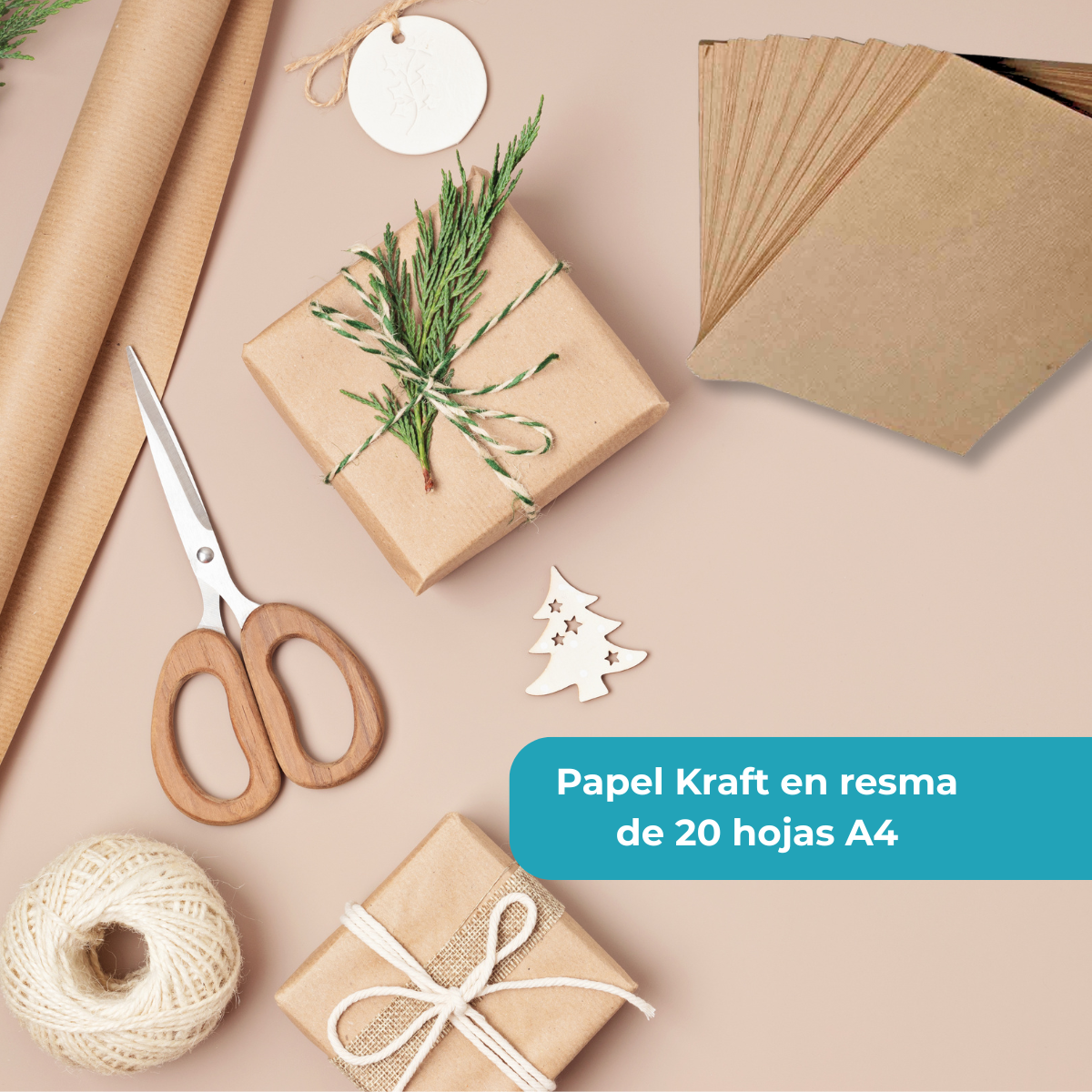 Papel Kraft A4 de 200 Grs - Resma de 20 hojas - Imagen 11