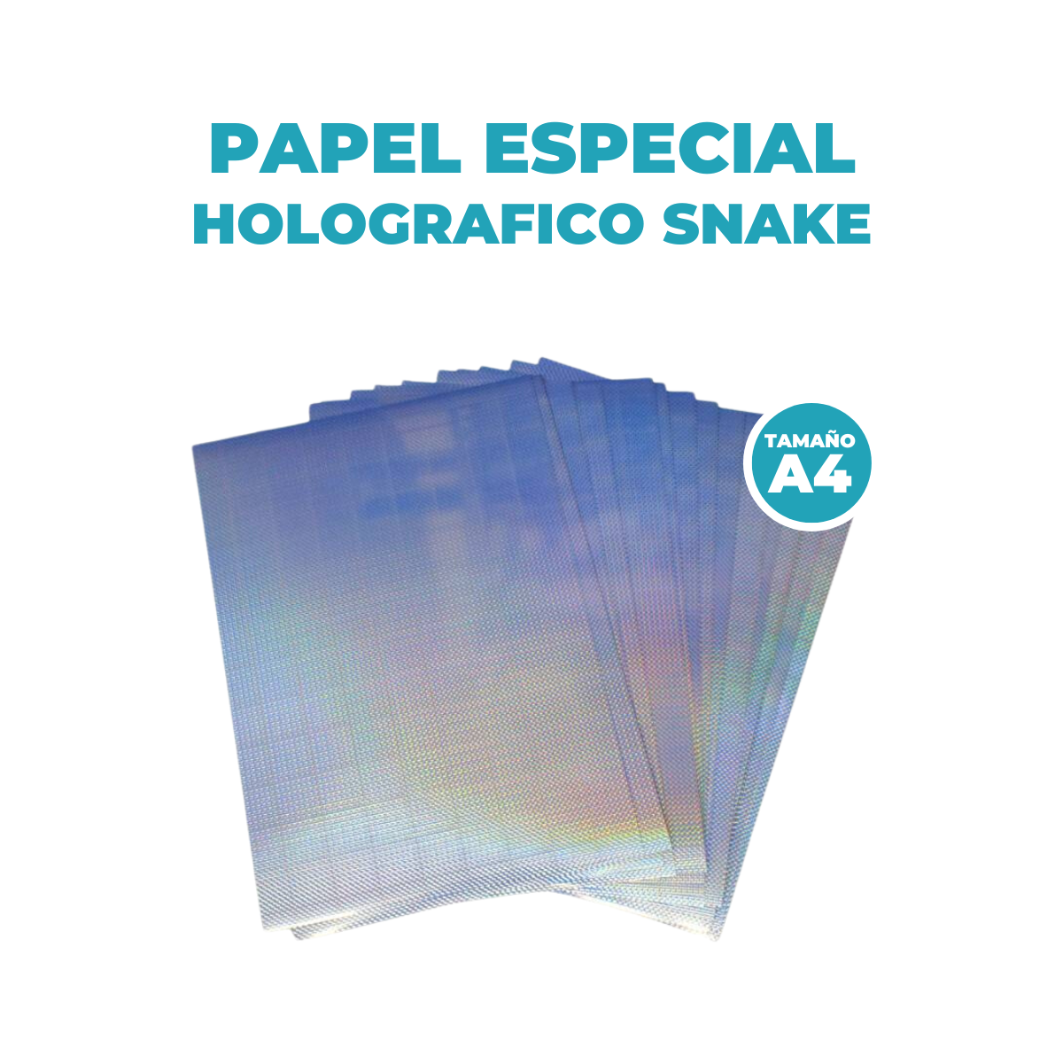 Papel Holográfico A4 Autoadhesivo 180 Grs - Efecto Piel Serpiente - Resma de 100 hojas - Imagen 2