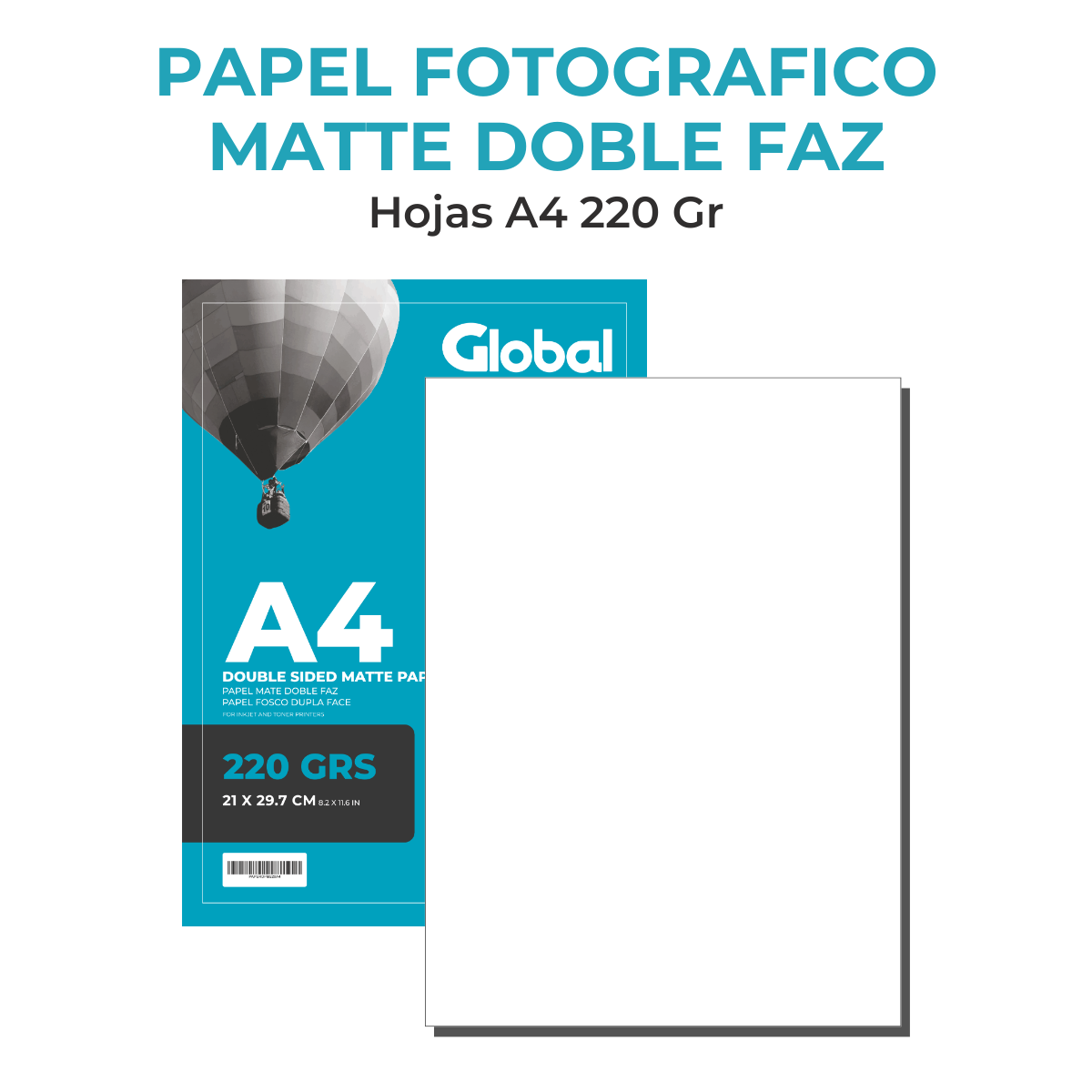 Papel Opalina Mate Doble Faz A4 de 220 Grs - Resma de 20 hojas - Imagen 2