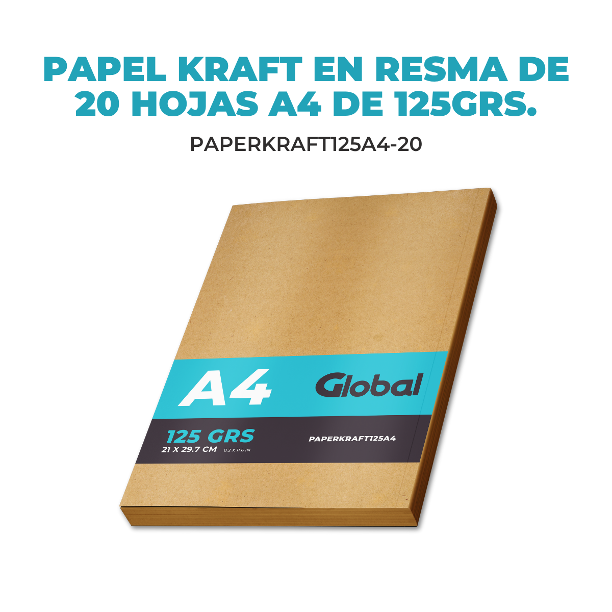 Papel Kraft A4 de 125 Gr - Resma de 20 hojas - Imagen 2