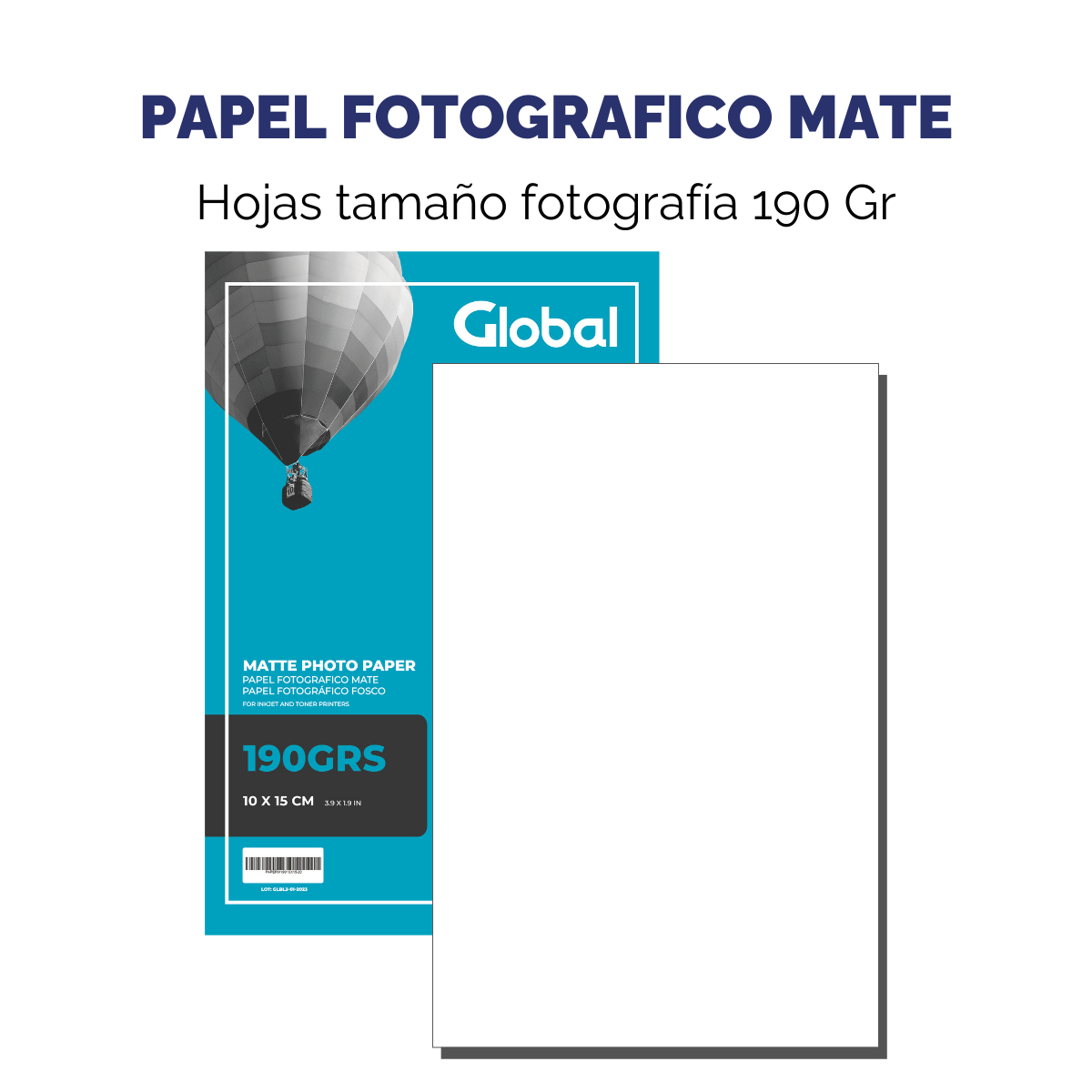 Papel Mate 4R tamaño para fotografía de 190 Grs - Resma de 20 hojas - Imagen 2