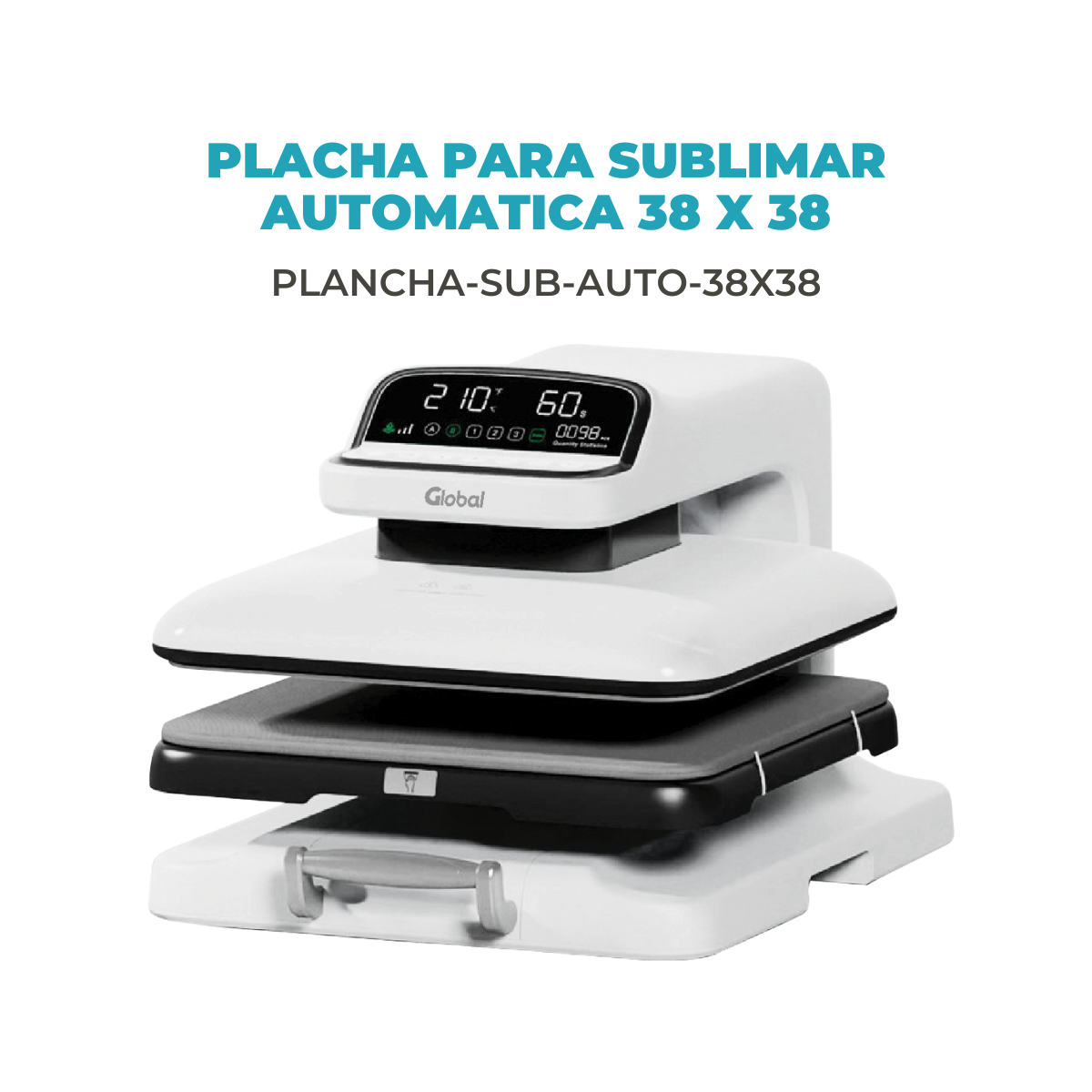 Plancha Sublimadora Estampadora Automatica 38x38 - Imagen 9
