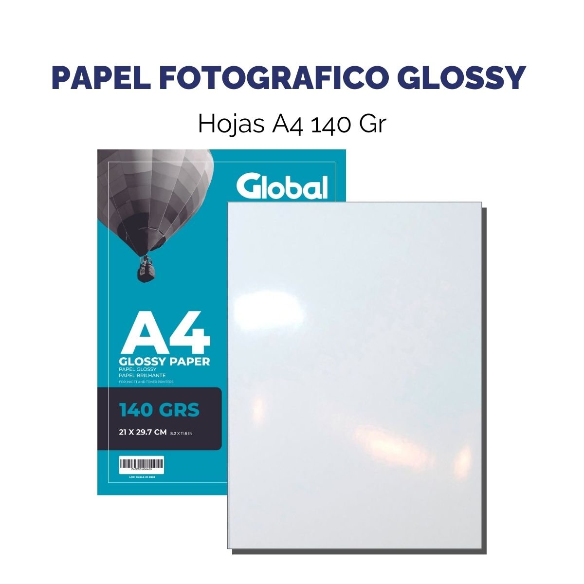 Papel Glossy A4 de 140 Grs - Resma de 20 hojas - Imagen 2