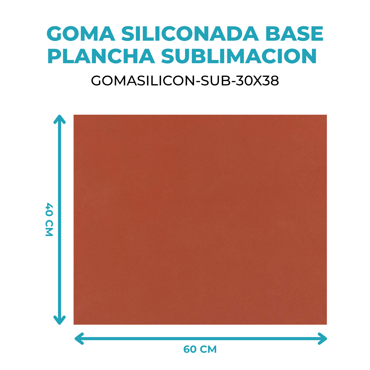 Goma Siliconada Base 40X60 Térmica Para Planchas De Sublimar - Imagen 3