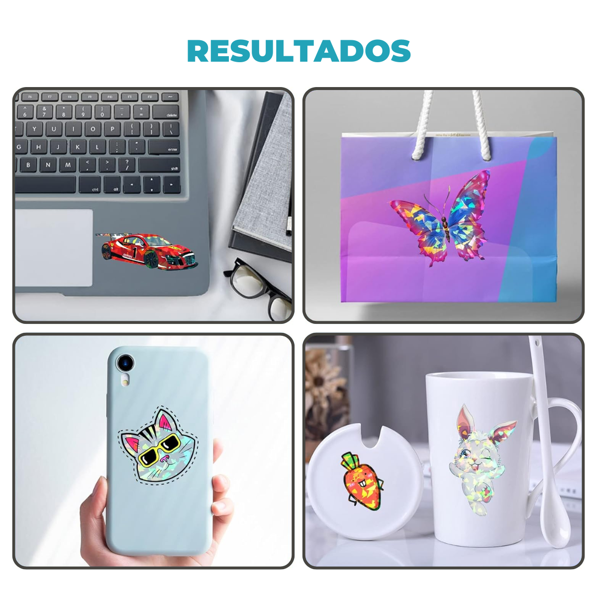 Papel Holográfico A4 Autoadhesivo 180 Grs - Efecto Piel Serpiente - Resma de 100 hojas - Imagen 4