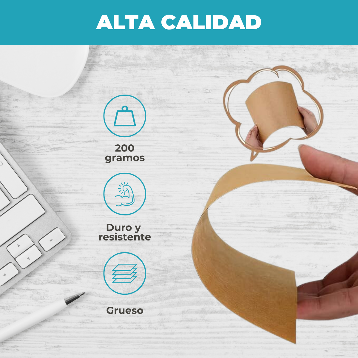 Papel Kraft A4 de 200 Grs - Resma de 20 hojas - Imagen 4