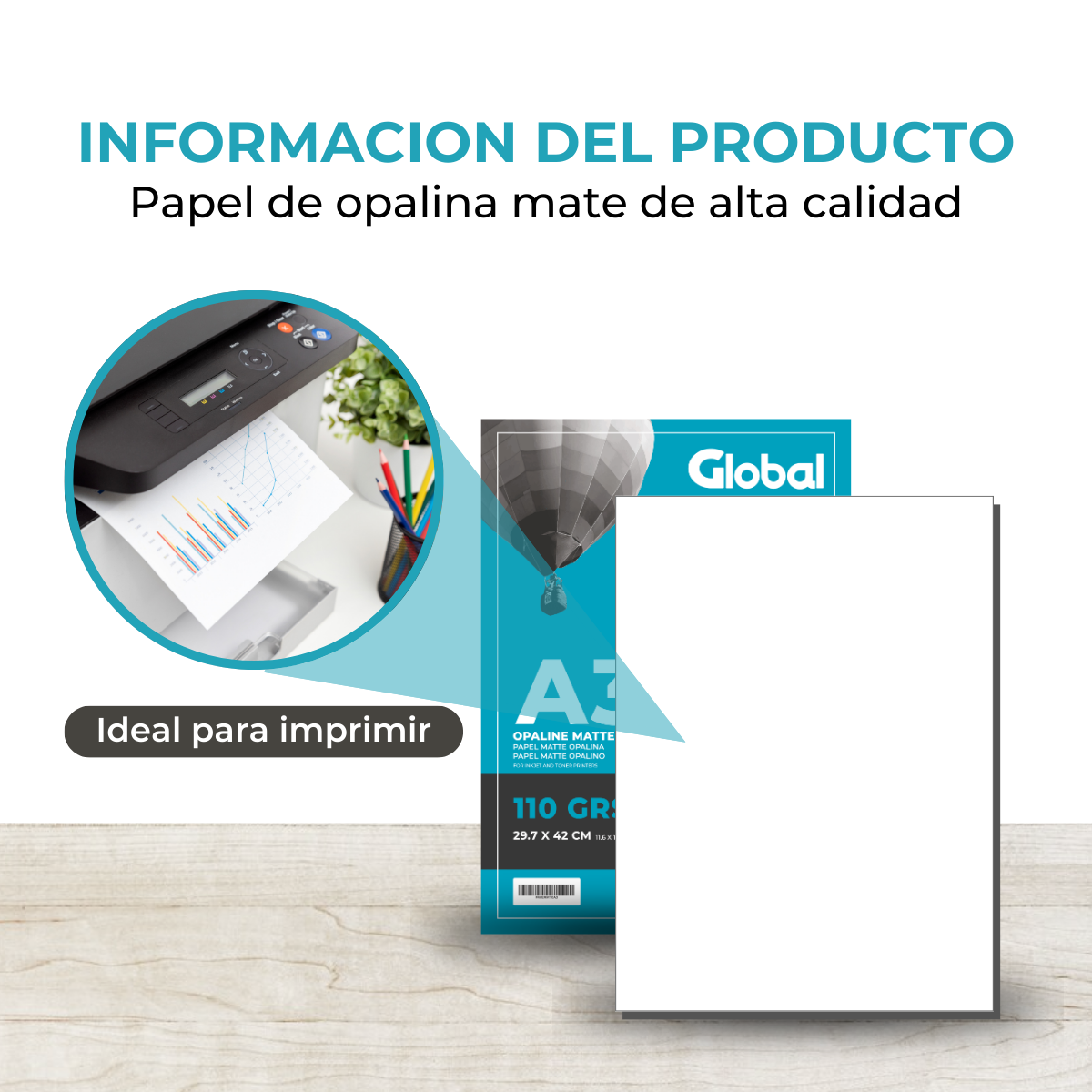 Papel Mate A3 Fotográfico de 110 grs - Resma de 20 Hojas - Imagen 4