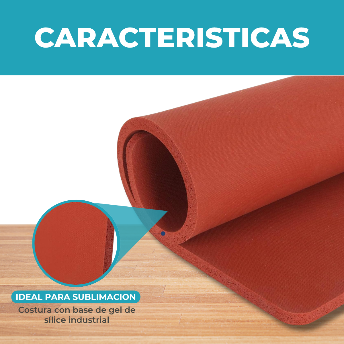 Goma Siliconada Base 40X60 Térmica Para Planchas De Sublimar - Imagen 5