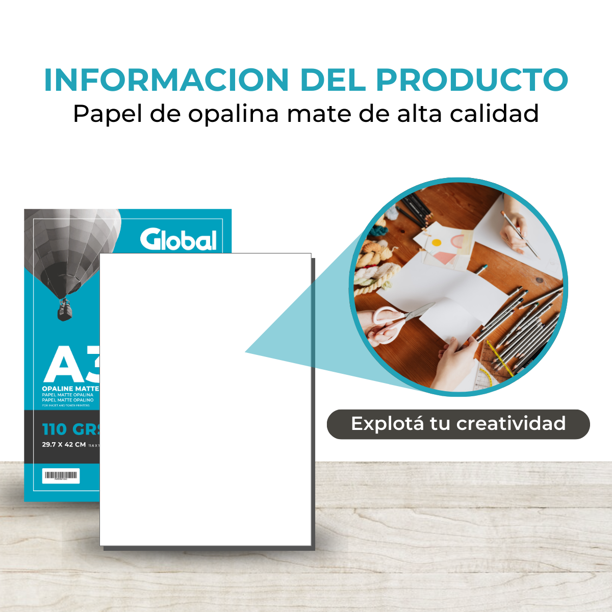 Papel Mate A3 Fotográfico de 110 grs - Resma de 20 Hojas - Imagen 5