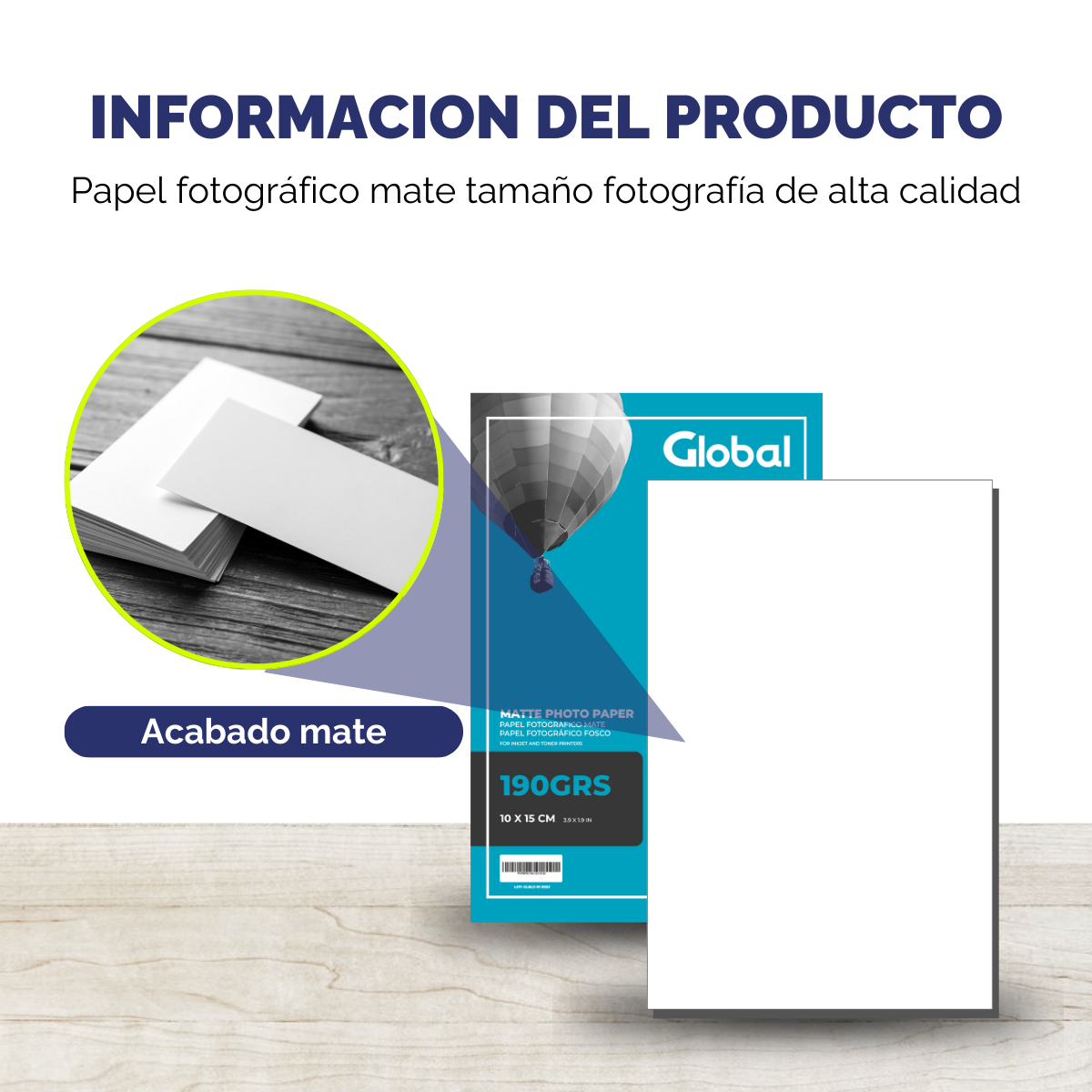 Papel Mate 4R tamaño para fotografía de 190 Grs - Resma de 20 hojas - Imagen 6