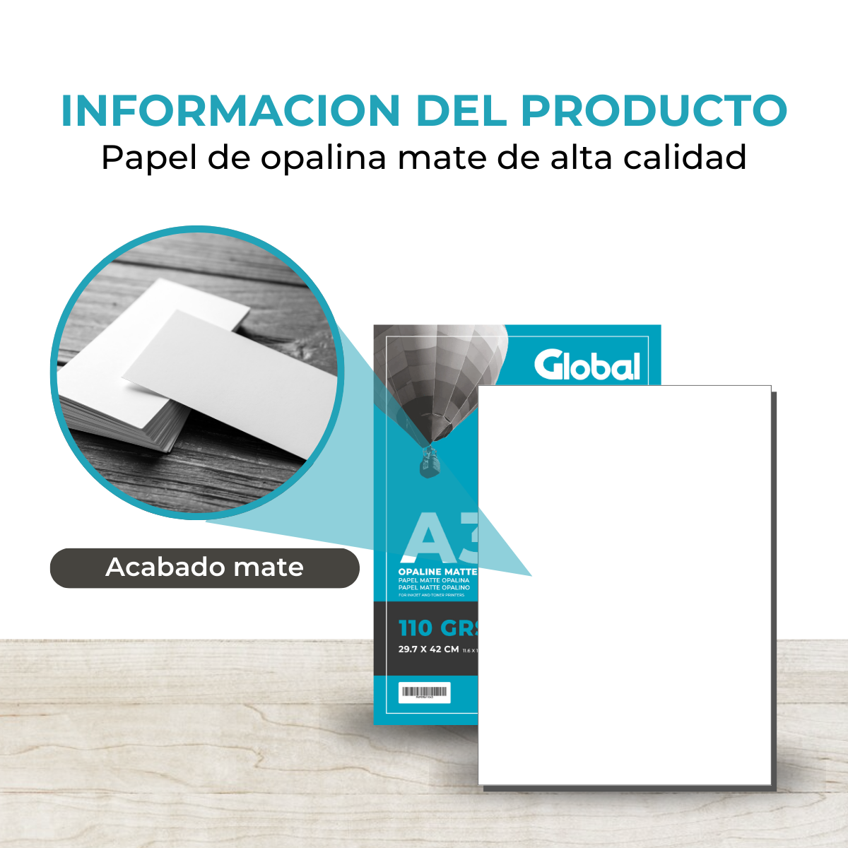 Papel Mate A3 Fotográfico de 110 grs - Resma de 20 Hojas - Imagen 6