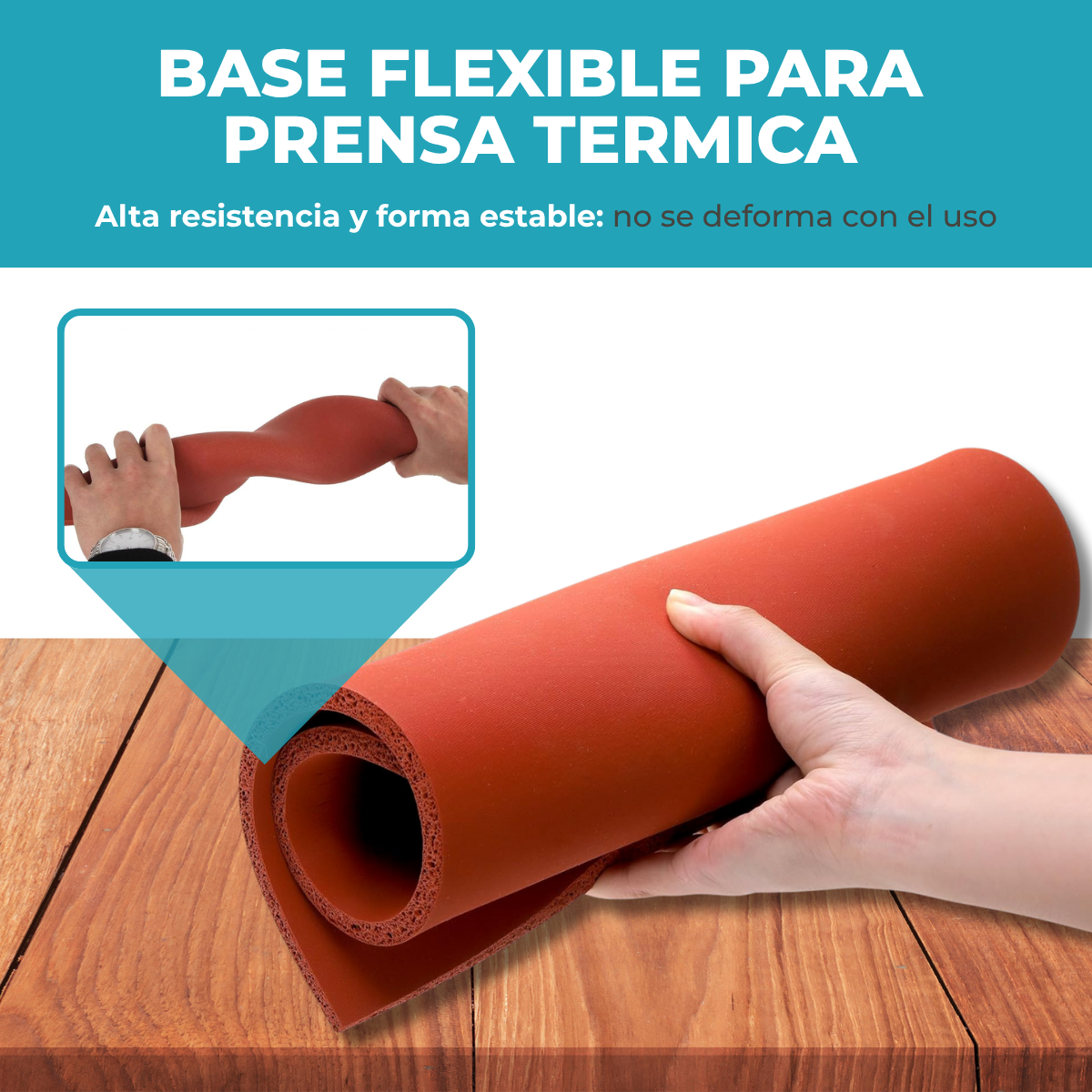 Goma Siliconada Base 40X60 Térmica Para Planchas De Sublimar - Imagen 7