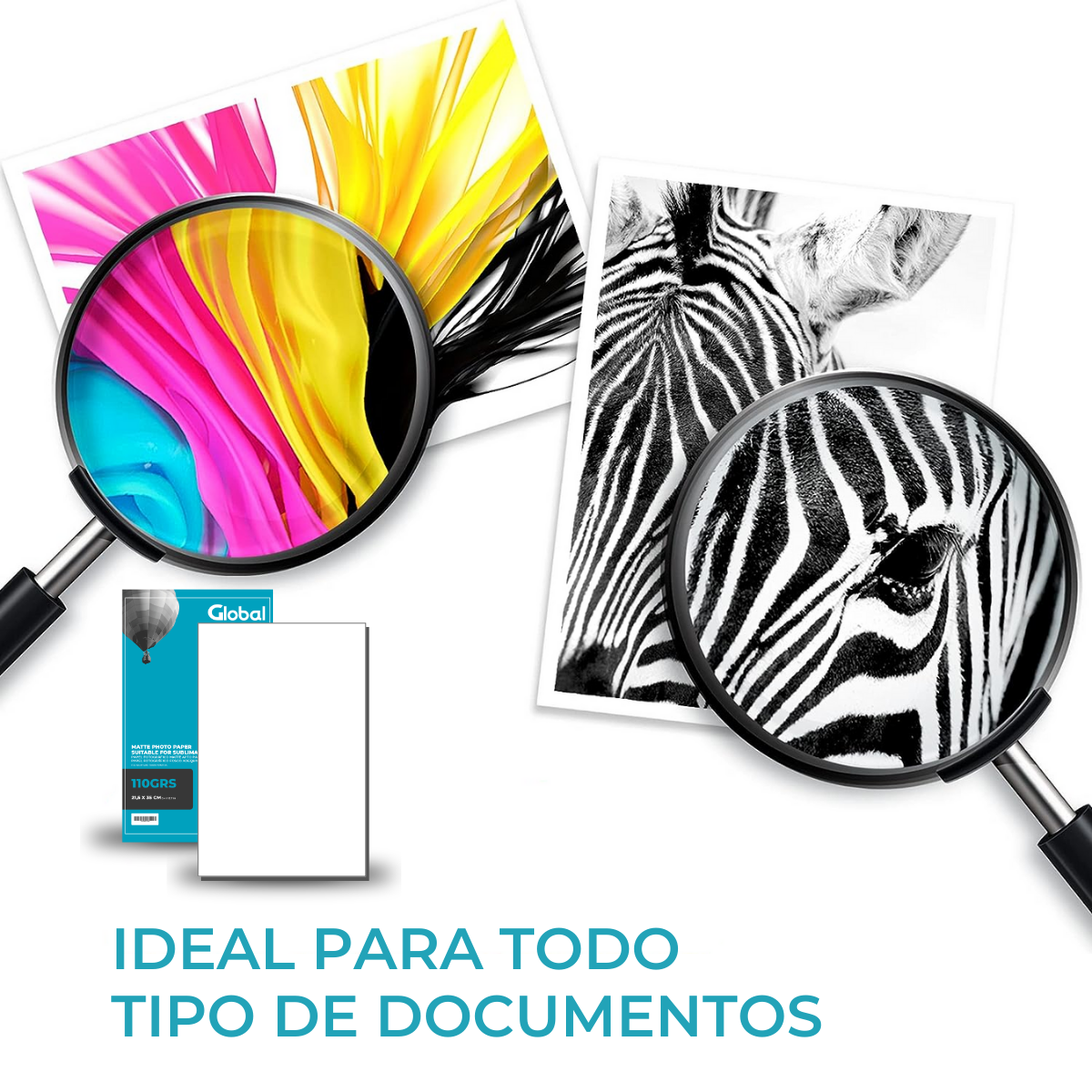 Papel Mate Fotográfico Legal Oficio de 110 Grs - Resma de 20 hojas - Imagen 7