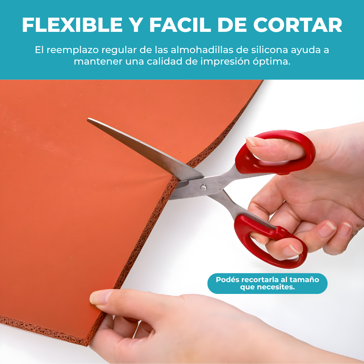 Goma Siliconada Base 40X60 Térmica Para Planchas De Sublimar - Imagen 9