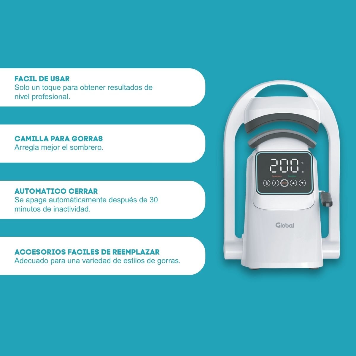 Plancha Sublimadora Estampadora Automatica De Gorras 3 En 1 - Imagen 6