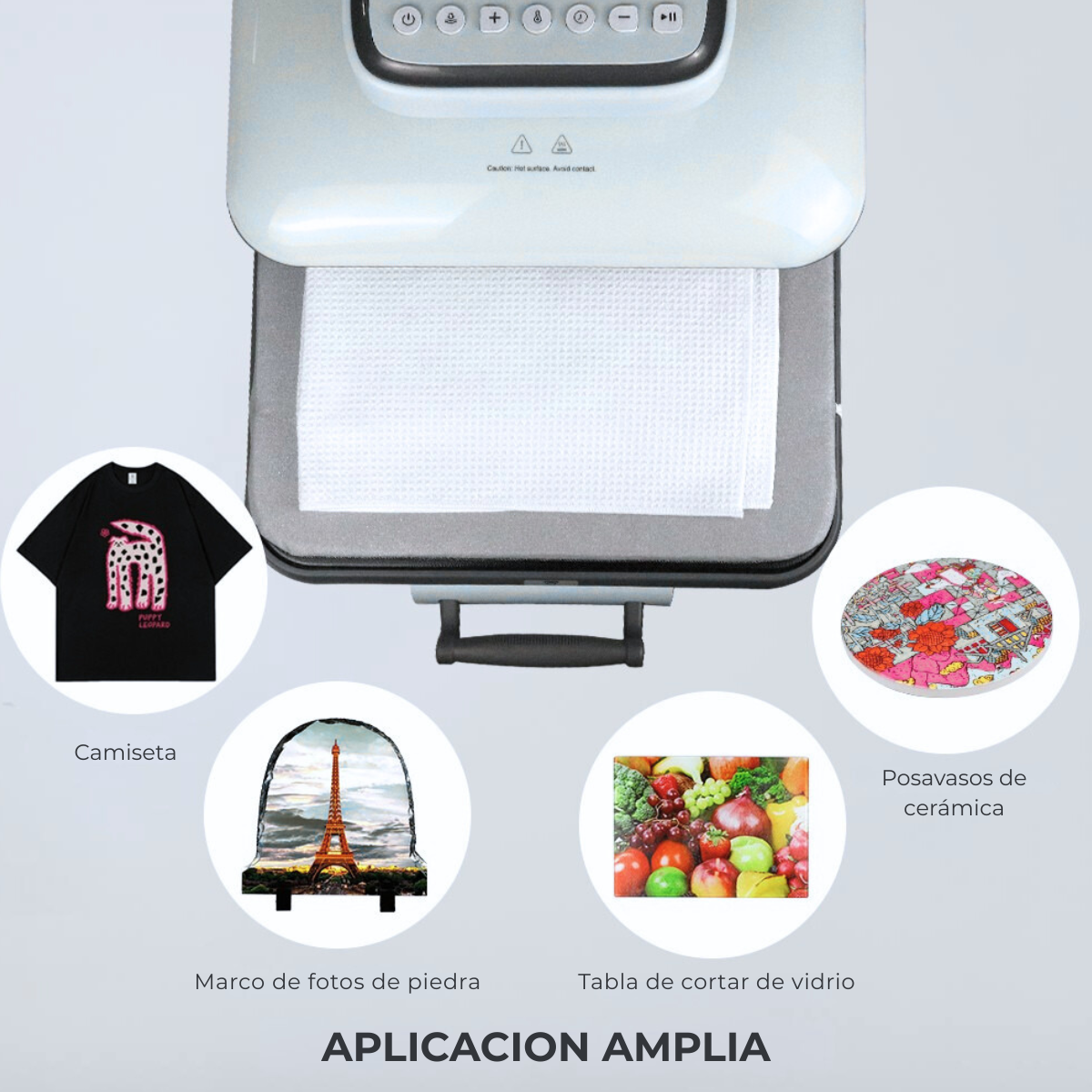 Plancha Sublimadora Estampadora Automatica 38x38 - Imagen 6