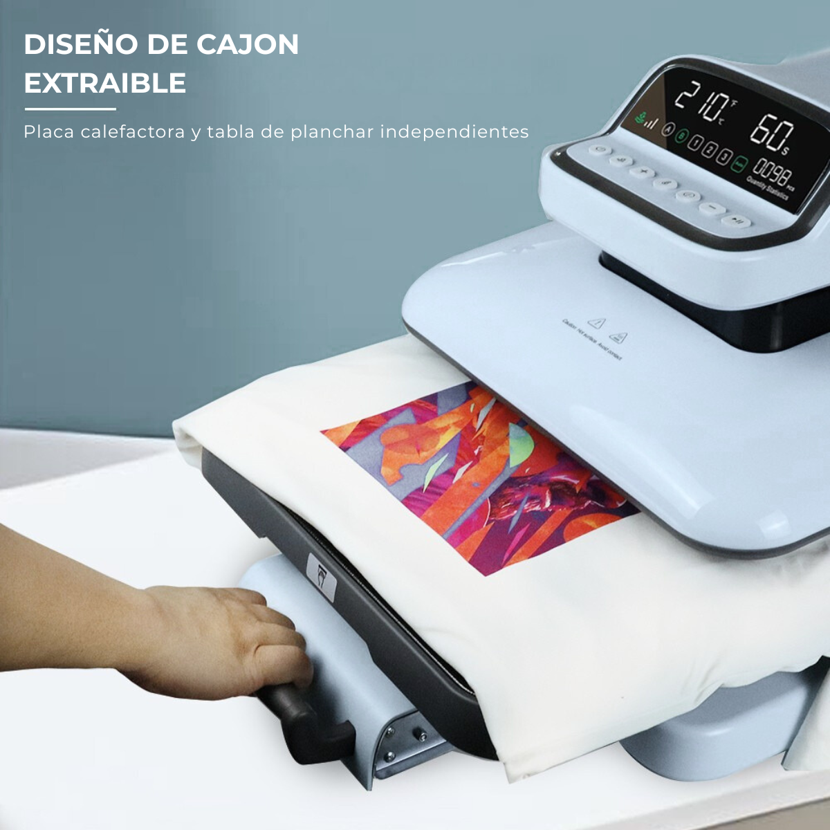 Plancha Sublimadora Estampadora Automatica 38x38 - Imagen 7