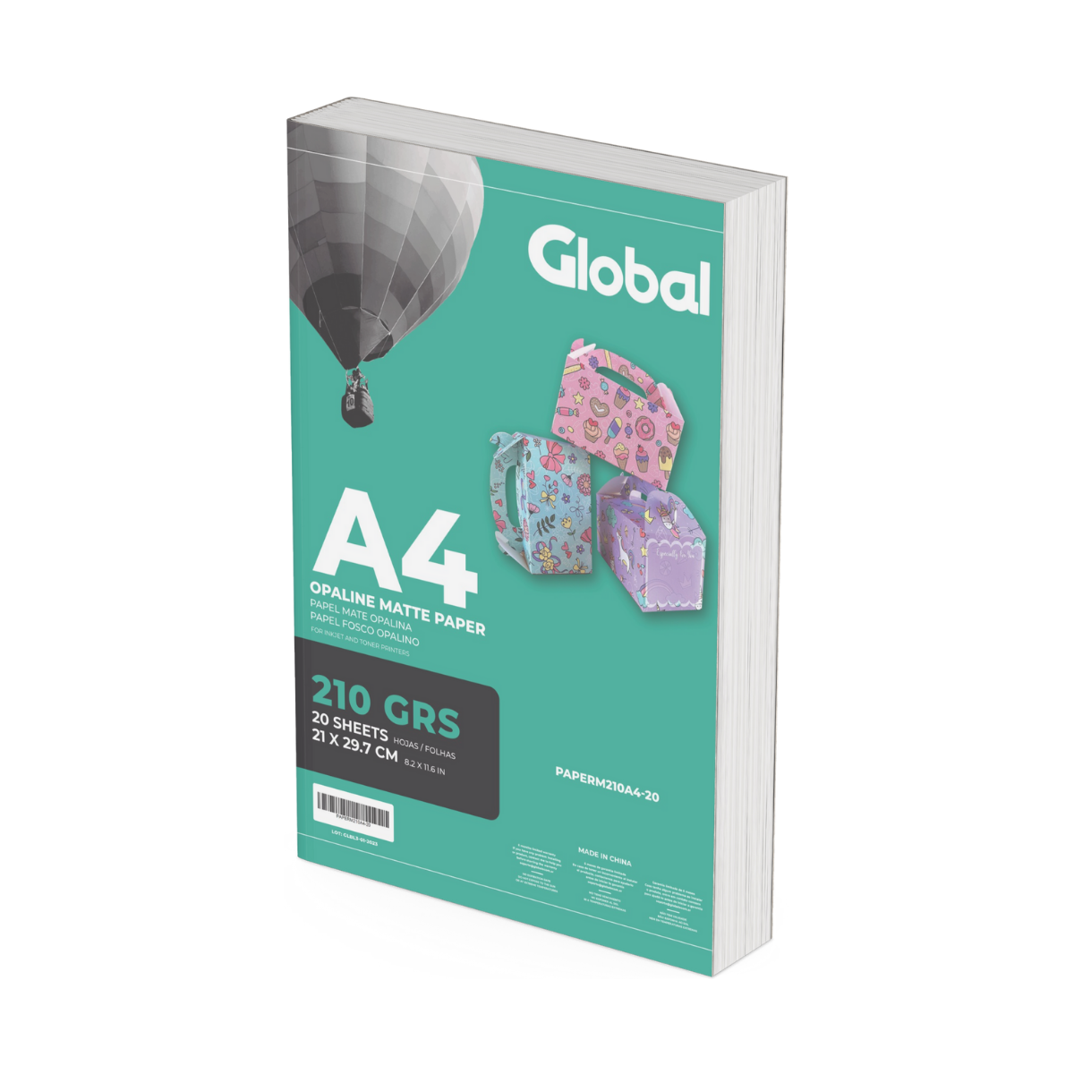 Resma de Papel Opalina Mate Resma de 20 Hojas A4