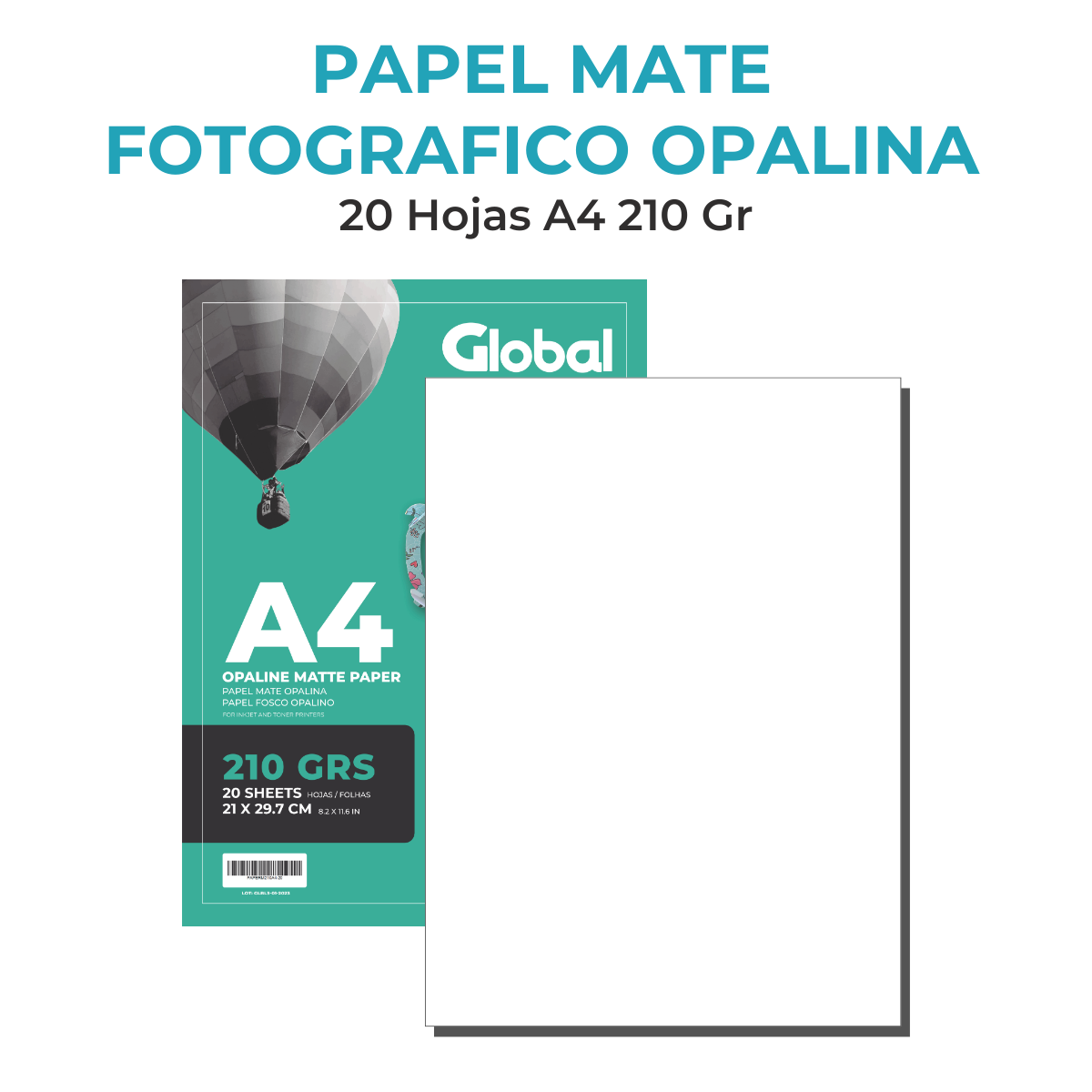 Resma de Papel Opalina Mate Resma de 20 Hojas A4 - Imagen 2