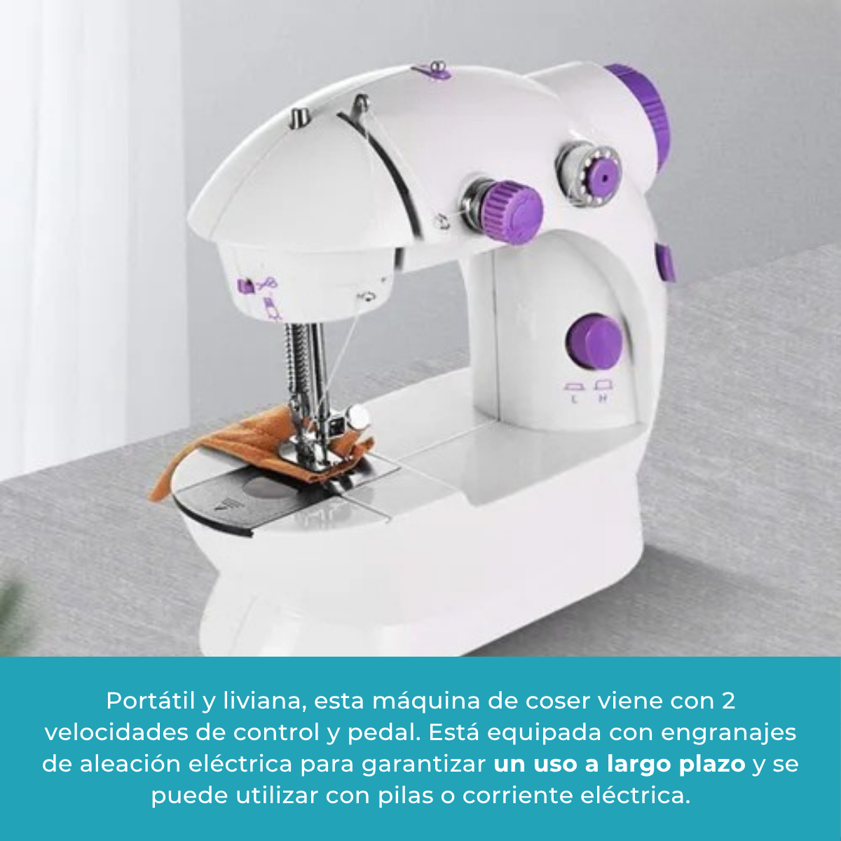 Máquina de Coser SEW-12ST con Pedal, Luz y Retroceso 110V/220V 1200mA - Imagen 10