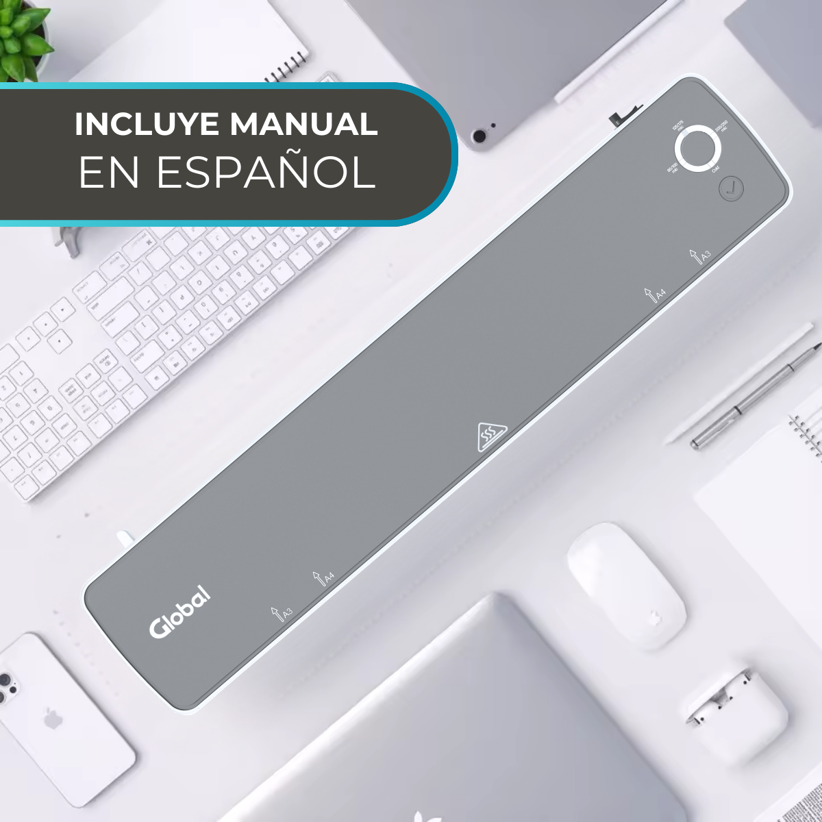 Laminadora Y Plastificadora En Caliente Y Frío A3 330mm con Cizalla y Redondeadora Incluída - Imagen 10