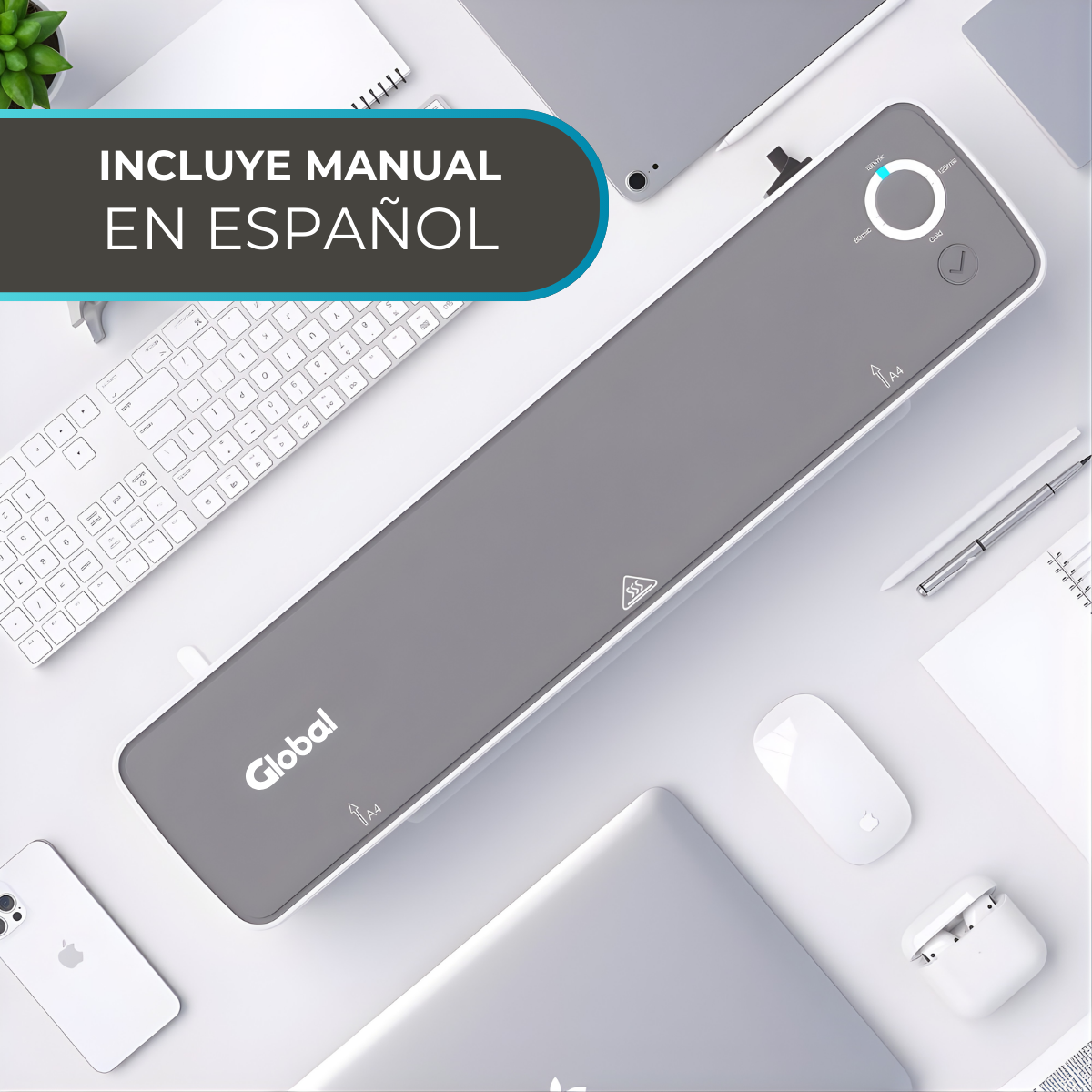 Laminadora Y Plastificadora En Caliente Y Frío A4 240mm con Cizalla y Redondeadora Incluída - Imagen 10