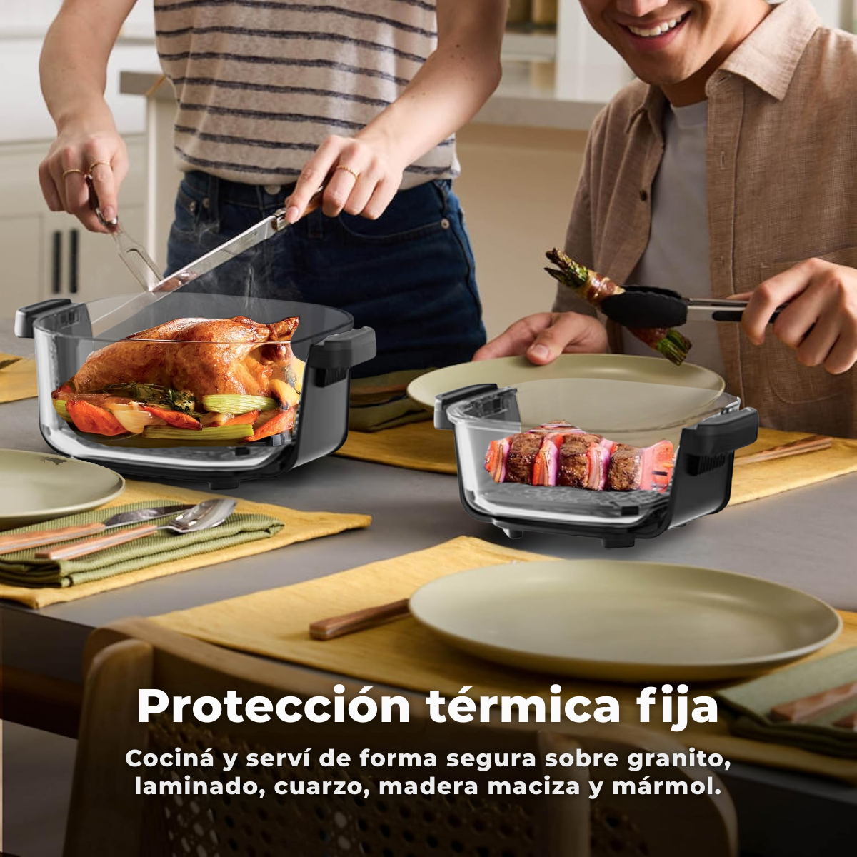 Airfryer Crispi Display Color Programable 4L + 1,5L Vidrio Templado 1500W - Imagen 9