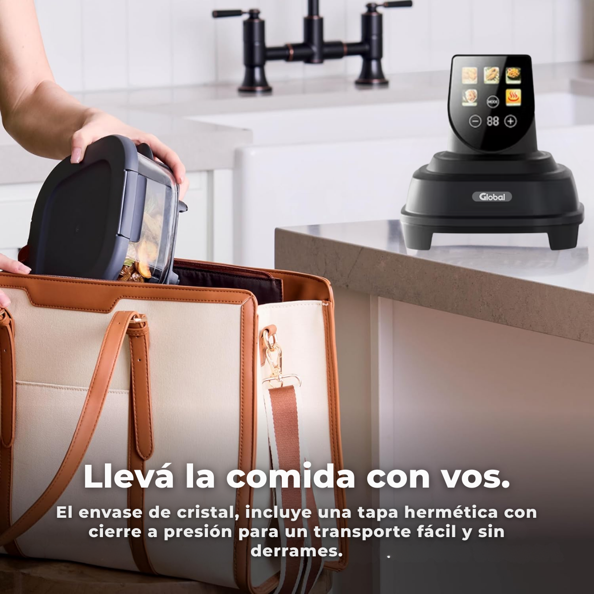 Airfryer Crispi Display Color Programable 4L + 1,5L Vidrio Templado 1500W - Imagen 10