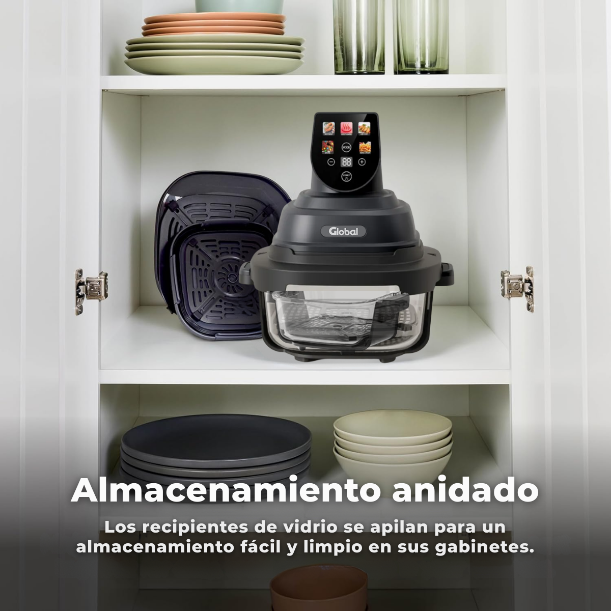 Airfryer Crispi Display Color Programable 4L + 1,5L Vidrio Templado 1500W - Imagen 14