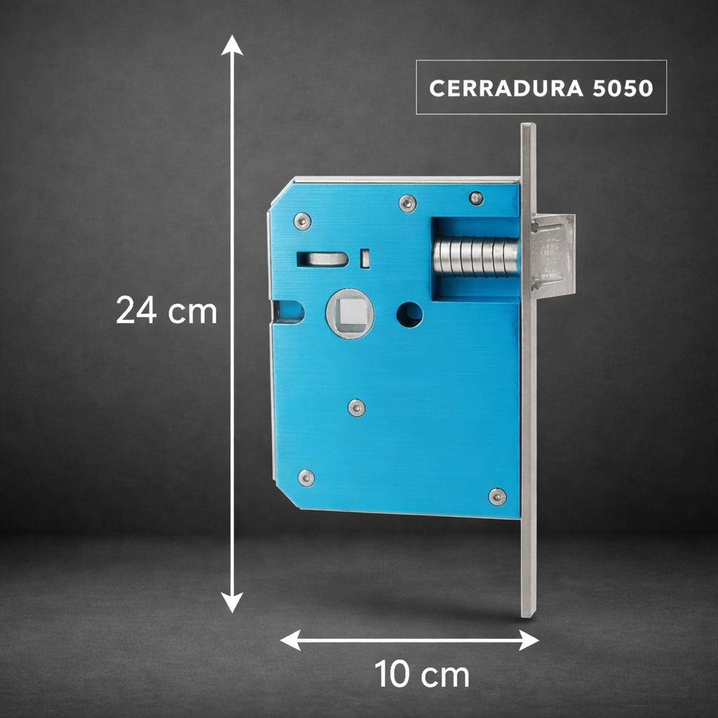Cerradura Inteligente Electrónica Compatible con App Tuya con Apertura por Clave / Tarjeta / Huella y Llave con Cerrojo 5050 Acepta +300 Usuarios Apta Puertas 5cm Espesor (4 Baterías AA No Incluidas) - Imagen 2